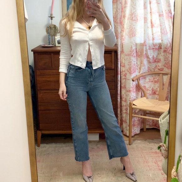 ASOS Reclaimed Vintage High Waist Straight Leg Jeans 26 - Picture 1 of 5